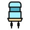 Power capacitor icon color outline vector