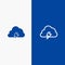 Power, Cloud, Nature, Spring, Sun Line and Glyph Solid icon Blue banner Line and Glyph Solid icon Blue banner