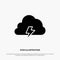 Power, Cloud, Nature, Spring, Sun solid Glyph Icon vector