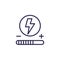 power control line icon on white