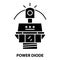 power diode icon, black vector sign with editable strokes, concept illustration