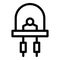 Power diode icon, outline style