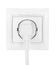 Power European electric plug isolated on a white.  electric cord plugged into a white electricity socket on white background