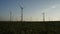 Power generation with wind mills on a field time lapse