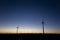 Power generation windmill in the evening