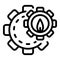 Power hybrid motor icon, outline style