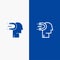 Power, Influence, Engagement, Human, Influence, Lead Line and Glyph Solid icon Blue banner Line and Glyph Solid icon Blue banner