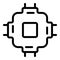 Power junction box icon, outline style
