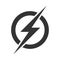 Power lightning logo icon. Vector electric fast thunder bolt symbol isolated