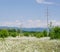 Power line towers in Baidar valley, Crimea