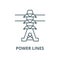 Power lines vector line icon, linear concept, outline sign, symbol