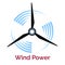 Power making wind turbine company logo