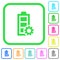 Power management vivid colored flat icons