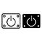 Power on off line and glyph icon. Power button vector illustration isolated on white. Start outline style design