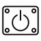 Power on off line icon. Power button vector illustration isolated on white. Start outline style design, designed for web