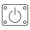 Power on off thin line icon. Power button vector illustration isolated on white. Start outline style design, designed