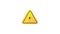 Power outage symbol. Electricity symbol on yellow caution triangle with text power outages. Motion graphics.