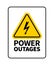 Power outages vector logo or sign