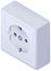 Power outlet wall socket euro standard isometric icon