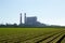 Power Plant with Farm in Foreground