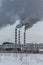 Power plant pollutes the environment