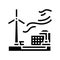 power plant turbine glyph icon vector illustration