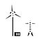 power plant turbine glyph icon vector illustration