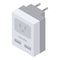 Power plug adapter icon, isometric style