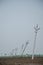 Power poles in empty agriculture land