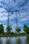 Power pylon in beautiful summer landscape