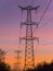 Power pylons at dusk