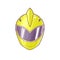 Power Ranger Yellow Helmet Artwork