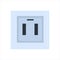 Power socket illustration. Electricity, home repair, home renovation concept