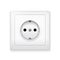 Power socket outlet wall plug icon. Electric round eu power socket illustration