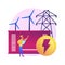 Power station, electrical energy generation, electricity production vector concept metaphor.