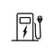 Power stations or gas station icon design black symbol isolated on white background. Vector EPS 10
