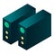 Power supply device icon, isometric style