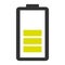 Power technology icon, battery web shape design, energy level vector illustration