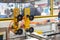 Power vacuum suction pad lifter unit for carry and transfer metal sheet glass plastic or other material in manufacturing process