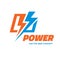Power - vector logo template concept illustration. Lightning electricity sign. Design element