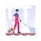 Power washing isolated concept vector illustration.