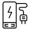 Powerbank plug icon outline vector. Power charger