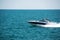 Powerboat speeding through the Black Sea