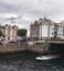 Powerboat with tourist at the Alesund, Norway