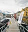 Powerboat with tourist at the Alesund, Norway