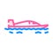 powerboating water sport color icon vector illustration