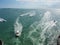 Powerboats in Biscayne Bay, Florida.
