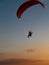 Powered paragliders performing night airshow