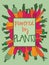 Powered by Plants Detailed Vector Vegan Design