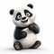 Powerful 3d Pixar Panda With Intense Expression